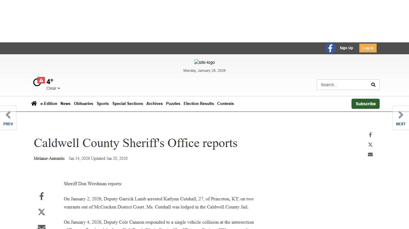 Caldwell County Sheriff's Office reports Uncategorized heraldledger.com